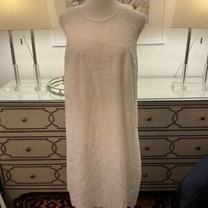 W BY WORTH white eyelet sleeveless dress - size small - NEW WITH TAGS